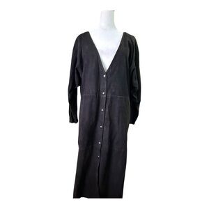 1960s Beged Or Brown Suede Dress Medium